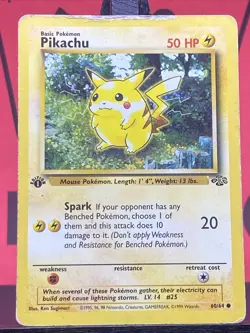 Pikachu 60/64 1st Edition Jungle Regular 1999 WOTC Pokemon TCG MP - Image 3