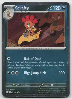Scrafty (Cosmos Holo) 188 Scarlet & Violet Promo Pokemon Near Mint - Image 1