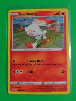 Pokemon TCG SWSH Black Star Promo Scorbunny #SWSH244 Cosmos Rare - Image 1