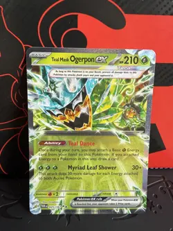 Pokemon TCG Teal Mask Ogerpon ex Twilight Masquerade 025/167 Holo Double Rare - Image 1