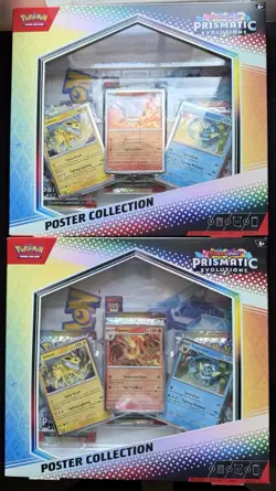 Pokemon Prismatic Evolutions Poster Collection Box Lot of 2 Sealed TCG - Image 1