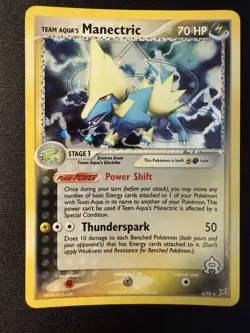 2004 Pokemon TCG Team Aqua's Manectric #4/95 Team Magma vs Team Aqua Holo - Image 1