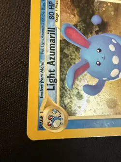Pokemon Light Azumarill Holo Rare 80HP Neo Destiny 13/105 English 2000 - Image 5