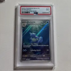 Pokemon TCG Wartortle 171/165 Scarlet & Violet 151 Illustration Rare PSA 9 - Image 1