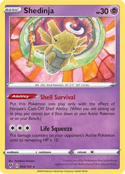 Shedinja 066/185 Rare Vivid Voltage Pokemon TCG NM - Image 1