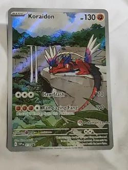 Pokemon TCG Koraidon Pokemon Center Exclusive 014 Scarlet & Violet Promo stamped - Image 1