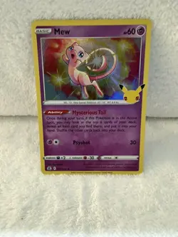 Pokemon Mew 011/025 NM Holo Rare Celebrations 25th Anniversary Pokemon TCG Card - Image 1