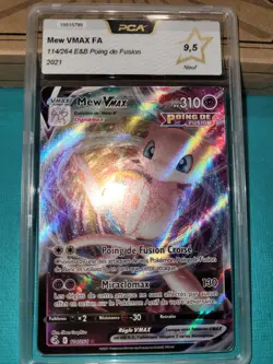 carte pokemon Mew Vmax 114/264 Poing de Fusion PCA 9.5 FR - Image 3