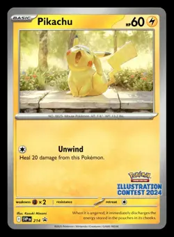 Pikachu SVP 214 Illustration Contest 2024 Promo Pokemon NM - Image 1