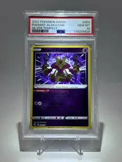 PSA 10 Pokemon Radiant Alakazam 059/195 Silver Tempest Holo Radiant Rare - Image 1