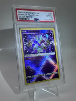 PSA 10 Pokemon Radiant Alakazam 059/195 Silver Tempest Holo Radiant Rare - Image 2