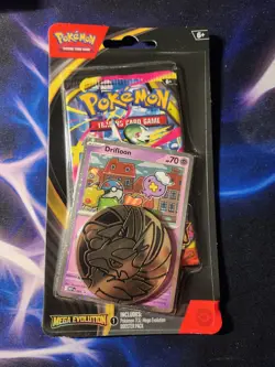TCG Pokemon: Mega Evolution Checklane Blister Single Pack Sealed ( Drifloon ) - Image 1