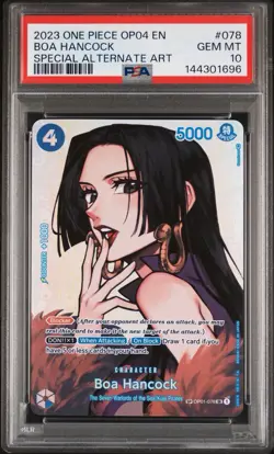 2023 ONE PIECE 0P04-KINGDOM OF INTRIGUE #078 BOA HANCOCK PSA 10 - Image 1