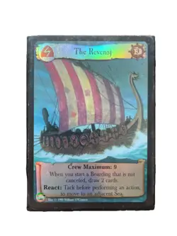 AEG 7th Sea CCG “The Revensj” FOIL Ship Card, MINT: Permanently In Protector - Image 1