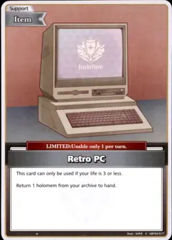 hololive OFFICIAL CARD GAME Retro PC (S) hBP02-077 - Quintet Spectrum - Image 1