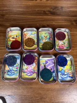 8 Pokemon Prismatic Evolutions Mini Tins EMPTY with Tokens NO cards Full Art Set - Image 2