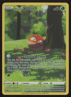 Pokemon Hisuian Voltorb GG01/GG70 Crown Zenith: Galarian Gallery Ultra Rare - Image 1