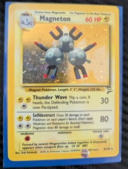 Pokemon Magneton 9/130 Base Set 2 Holo Pokemon TCG Card - Image 1
