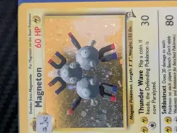 Pokemon Magneton 9/130 Base Set 2 Holo Pokemon TCG Card - Image 2
