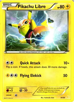 Pokemon TCG Pikachu Libre 14/30 Non-Holo XY Trainer Kit MP - Image 1