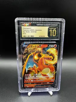 🔥🔥CGC Pristine 10 Charizard V 014/100 Star Birth 2022 Japanese Holo - Image 1