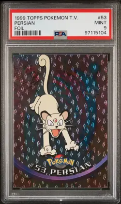 PERSIAN FOIL #53 Topps Pokemon TV (3rd Print) - PSA 9 MINT - Image 1
