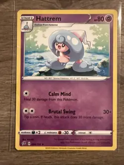 Pokemon TCG Hattrem Sword & Shield Rebel Clash 084/192 Regular Uncommon Card NM - Image 1
