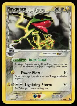 Rayquaza 13/113 Holo Rare Delta Species Pokemon Card - Image 1