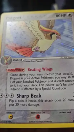 Pokemon TCG - Pidgeot 2/17 Holo Rare POP Series 2 Vintage Rare Card - Image 2