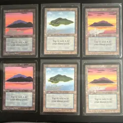 MTG Beta Island Basic Land x6 English Signed Mark Poole - Image 1