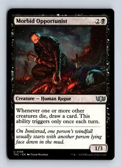 Morbid Opportunist 188 Commander: Tarkir: Dragonstorm Magic: The Gathering NM/M - Image 1