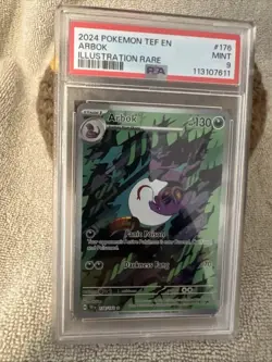 2024 POKEMON TEF EN-TEMPORAL FORCES ILLUSTRATION RARE #176 ARBOK PSA 9 - Image 1