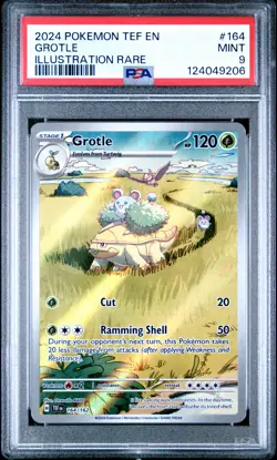 PSA 9 2024 Pokemon Temporal Forces #164 Grotle Illustration Rare - Image 1
