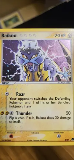 Raikou 3/17 POP Series 2 Rare Holo Pokemon - Image 3