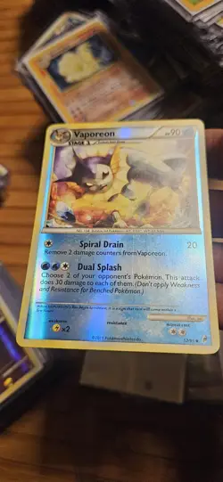 Pokemon TCG Vaporeon Call of Legends 52/95 Regular Uncommon Reverse Holo - Image 2