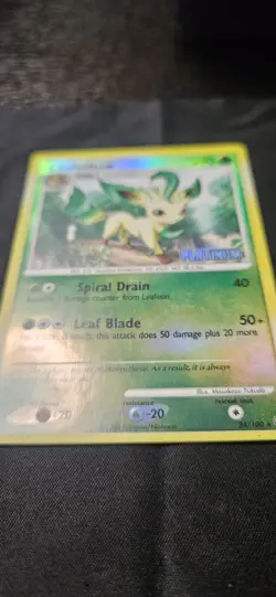 2008 Pokemon Leafeon 24/100 - Platinum Burger King Promo stamped - Holo Reverse - Image 5