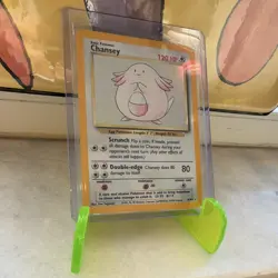 Pokemon TCG Chansey 3/102 Base Set Holo Rare 1999 English 120 HP Basic - Image 2