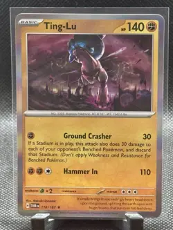 Ting-Lu #110/167 SV06: Twilight Masquerade Holo Rare NM Pokemon TCG Card - Image 1