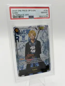 2025 ONE PIECE OP13-120 CARRYING ON HIS WILL SABO SEC ALT ART PARALLEL PSA 10 - Image 2
