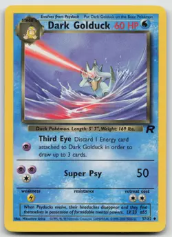 Pokemon Card Dark Golduck Uncommon Team Rocket 37/82 - Image 1