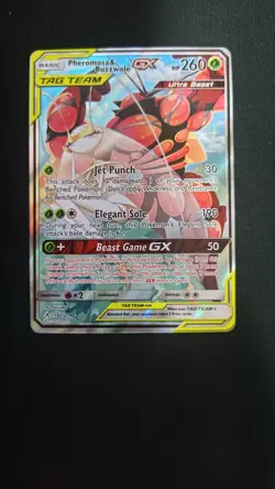 Pheromosa & Buzzwole GX 192/214 Alternate Art Unbroken Bonds Pokemon TCG - Image 1