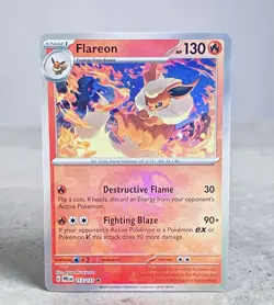 Pokemon Flareon #013/131 Masterball: SV Prismatic Evolutions (Read Description) - Image 1