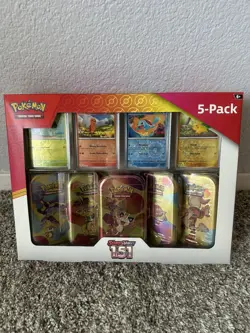 Pokemon Scarlet & Violet 151 Mini Tins Costco Bundle 5-Pack (Meowth) - Image 1