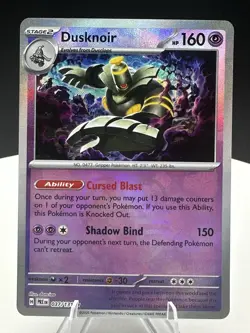 Dusknoir (Master Ball Pattern) SV: Prismatic Evolutions 037/131 Rare NM Pokemon - Image 3