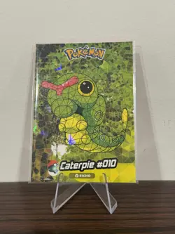 2025 POKEMON STAINED GLASS Crystal Card #010 CATERPIE Kanto Peru Foil - Image 1