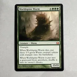 Wizards Return to Ravnica Worldspine Wurm Mythic Green Creature Regular 140 - Image 1
