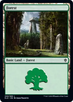 4x Forest (269) - Foil ~ Near Mint Throne of Eldraine MTG Magic x4 4 UltimateMTG - Image 1
