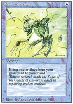4x Reconstruction ~ Moderately Played 3rd Edition Revised MTG Magic x4 4 Ultimat - Image 1