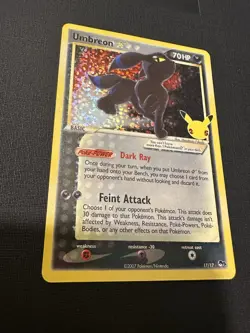 Pokemon TCG Umbreon Star Celebrations Holo Card 17/17 Classic Collection - Image 1