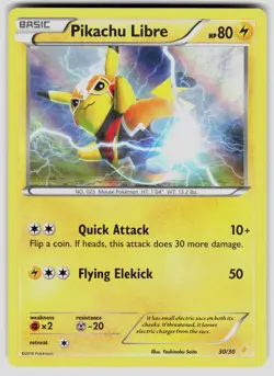 Pokemon XY Trainer Kit: Pikachu Libre (30 - Holo) 30/30 Holo Common MP - Image 1